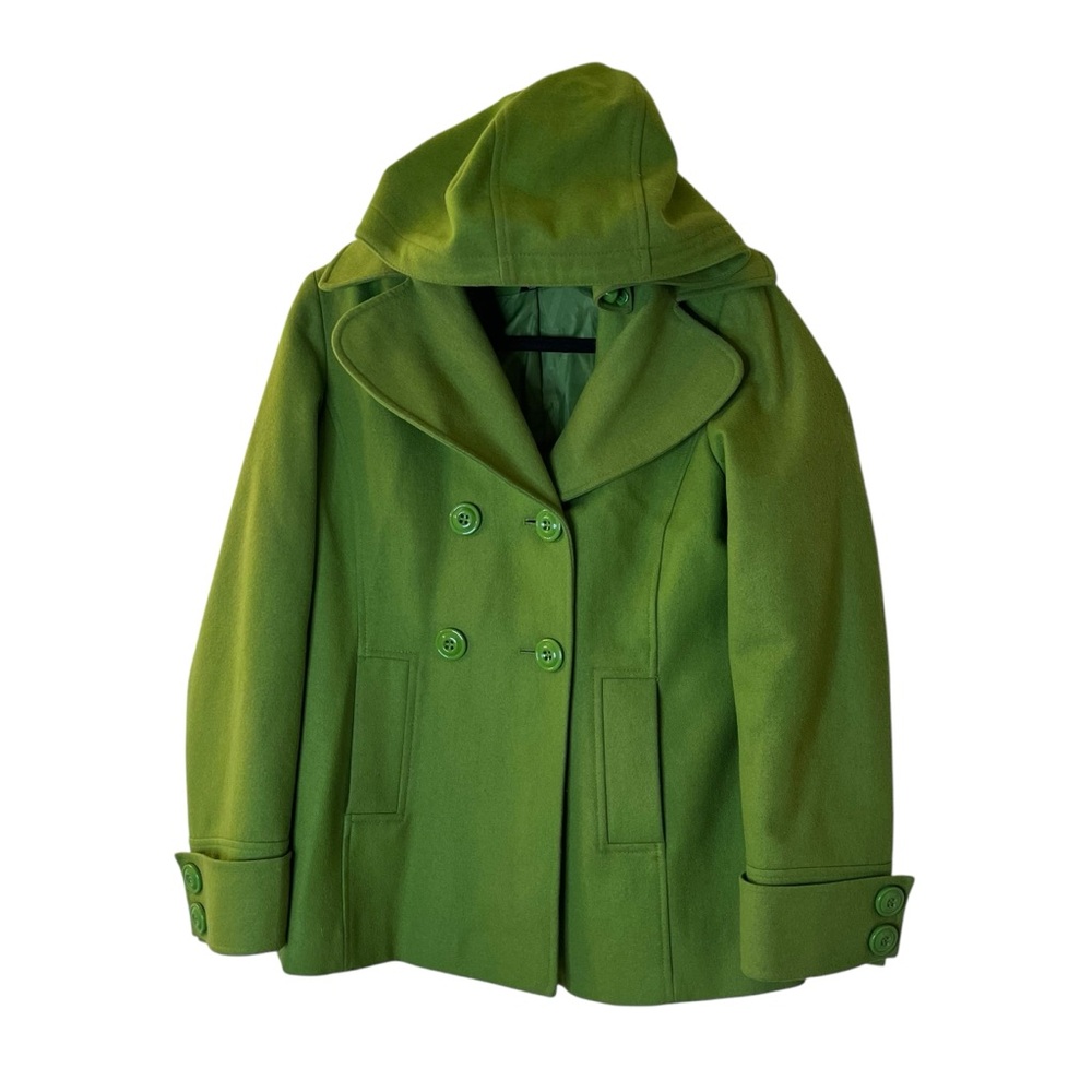 NY&C Green Hooded Peacoat Sz 10